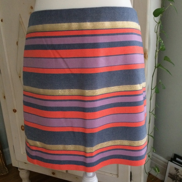 J Crew stripped skirt size 4 - Picture 1 of 5